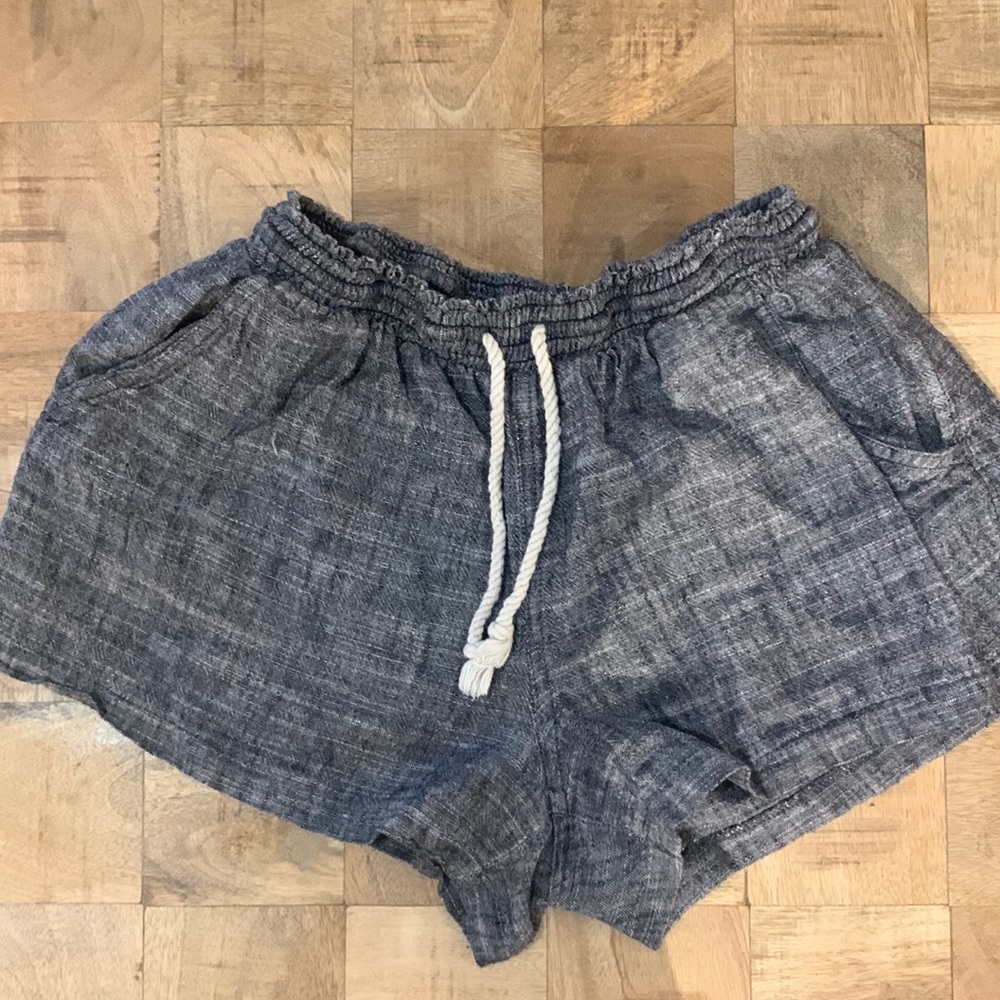 Mission short.  Lightweight, woven.  2” inseam.